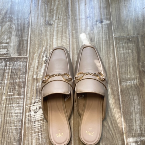 Zara neutral mule loafers - Picture 3 of 5